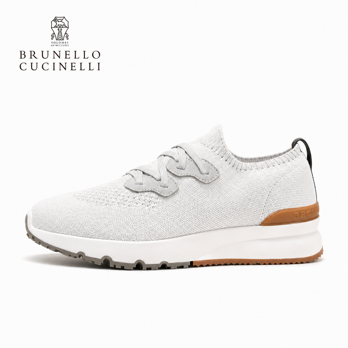 Brunello Cucinelli Men's Breathable Knit Low-Top Sneakers