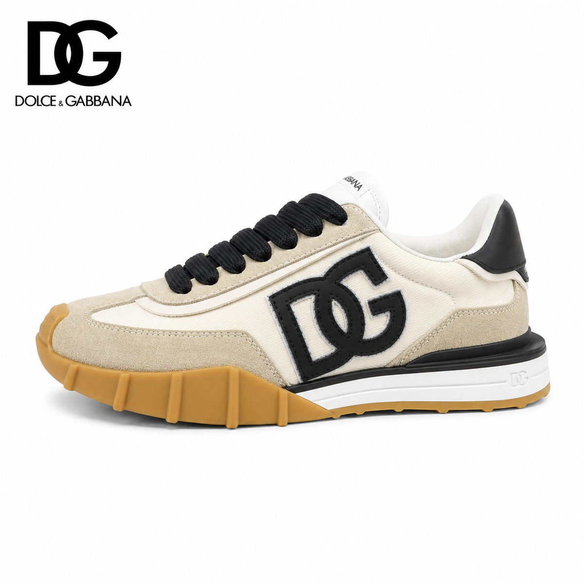 D&G Logo Panelled Low-Top Sneakers