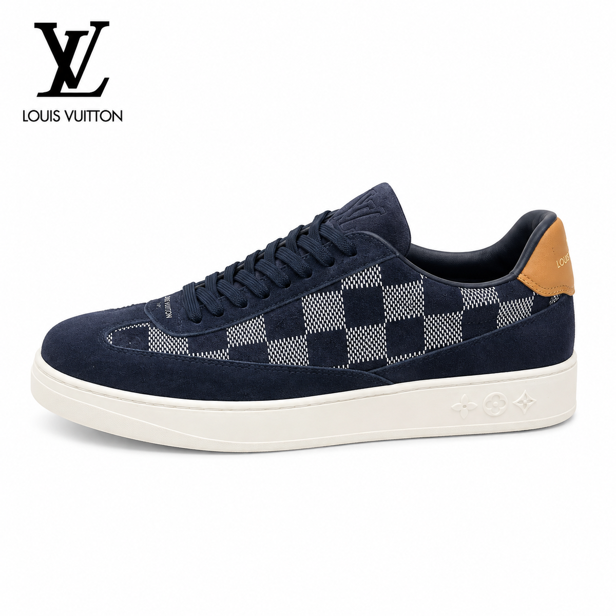 LV Textured Low-Top Casual Sneakers