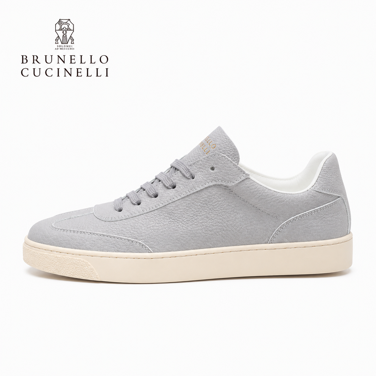 Brunello Cucinelli Men's Pebbled Leather Low-Top Sneakers