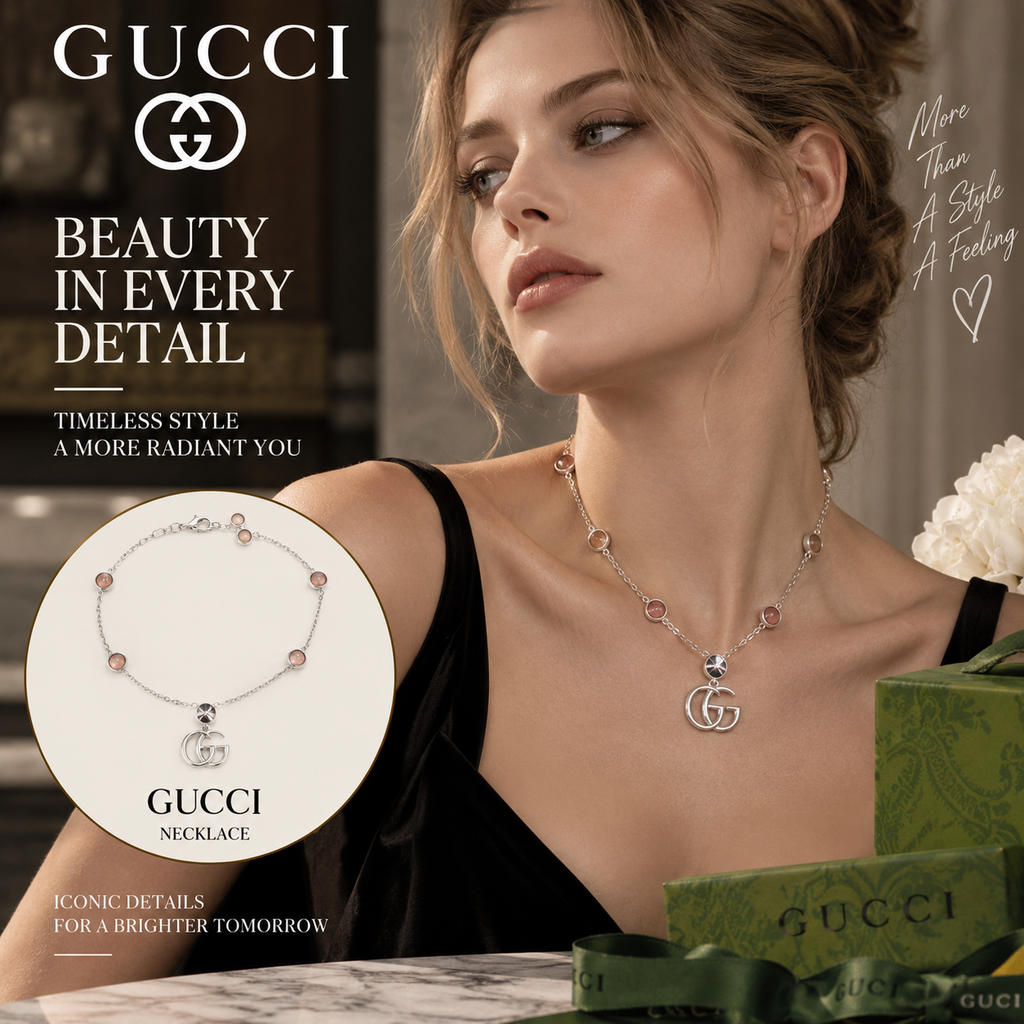 GUCCI Mother-of-Pearl Interlocking-G Necklace | Fashion Jewelry