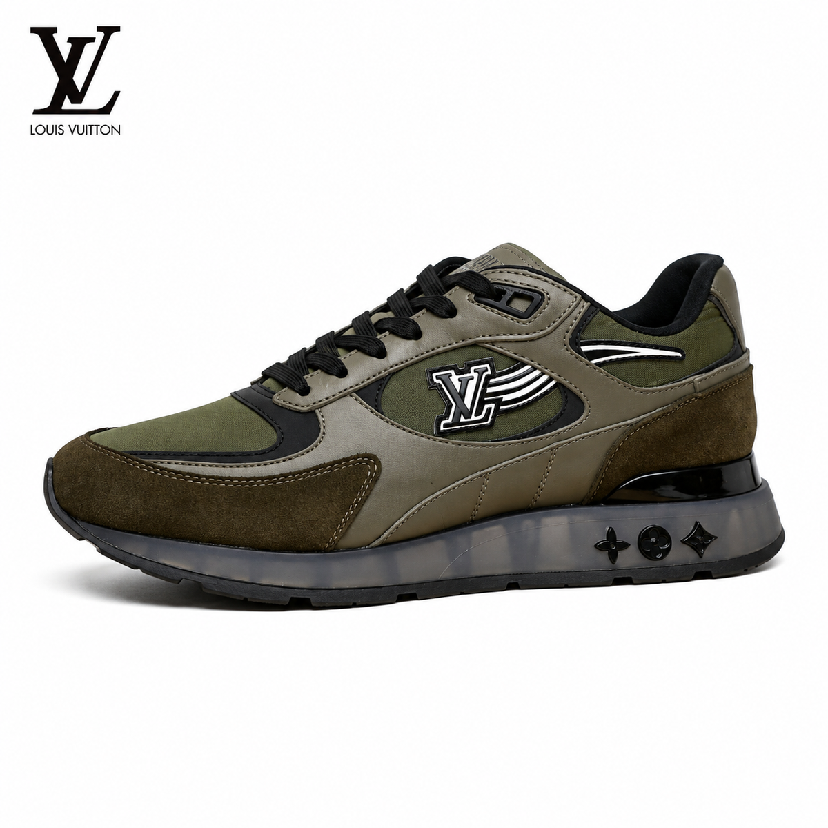 Louis Vuitton LV Run 55 Sneakers — All Black / All White