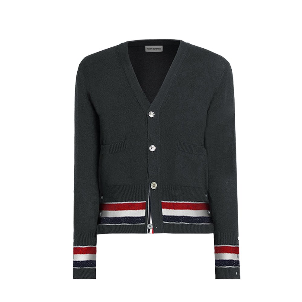 Thom Browne  4-Bar Thick knitted jacket