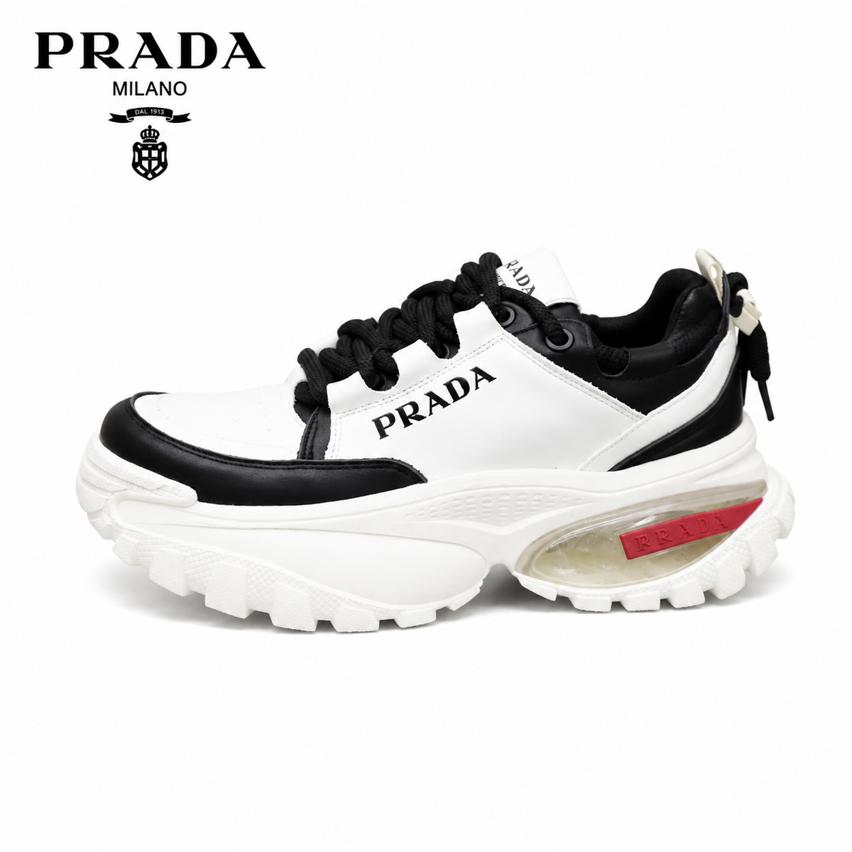 Prada Trailblazer Sneakers — White Black / All White / All Black