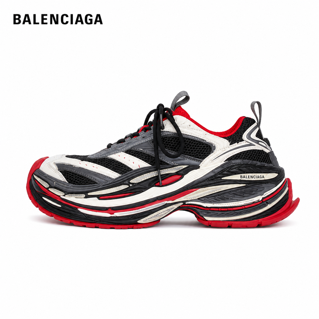 Balenciaga Men's 16XL Chunky Platform Lace-Up Sneakers