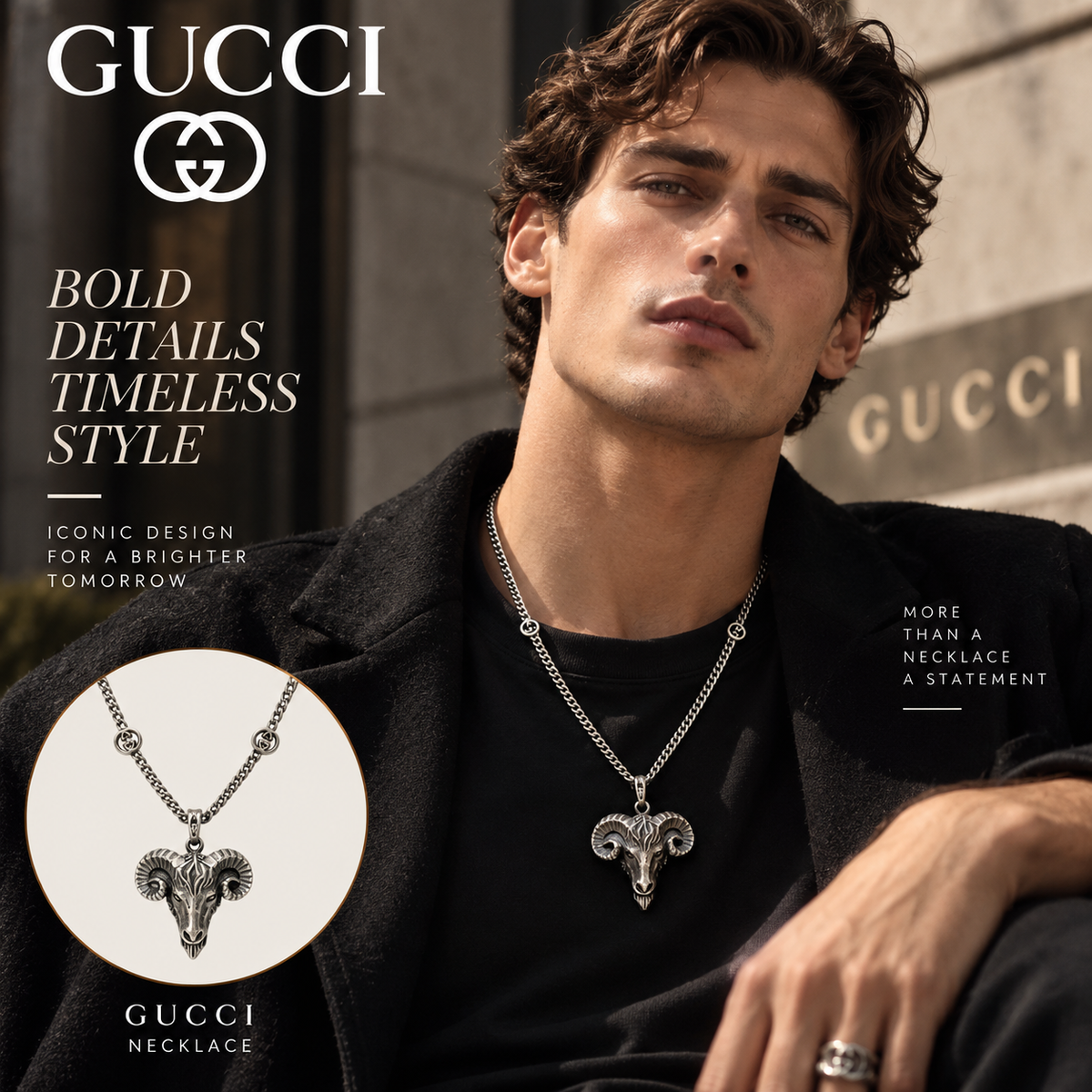GUCCI Vintage Pendant Necklace | Classic Jewelry
