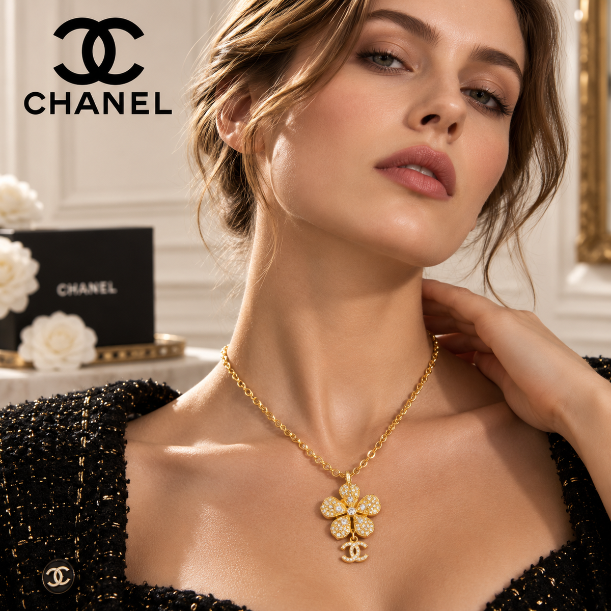 CHANEL P70 Gold-Tone Chain Necklace