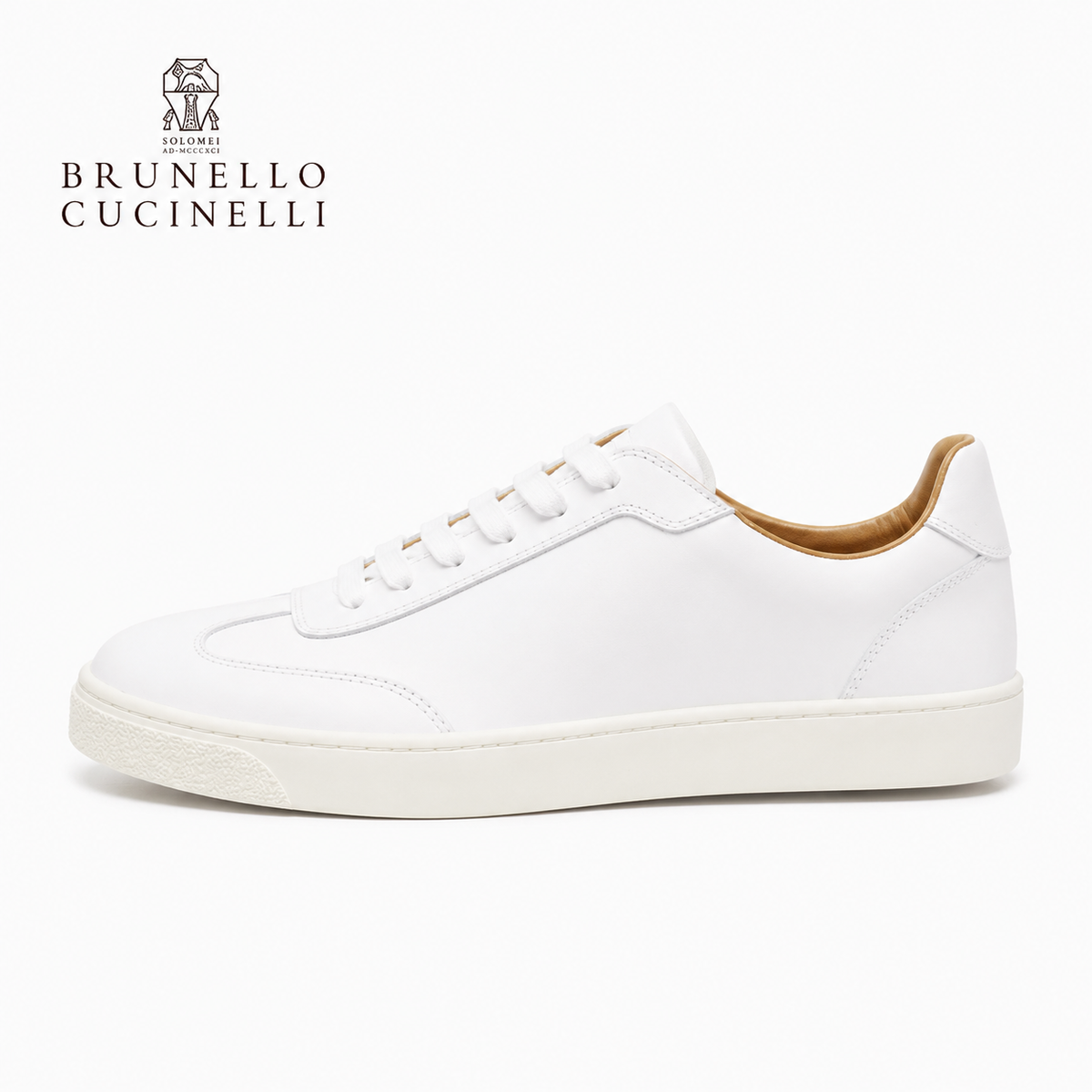 Brunello Cucinelli Men's Low-Top Leather Sneakers