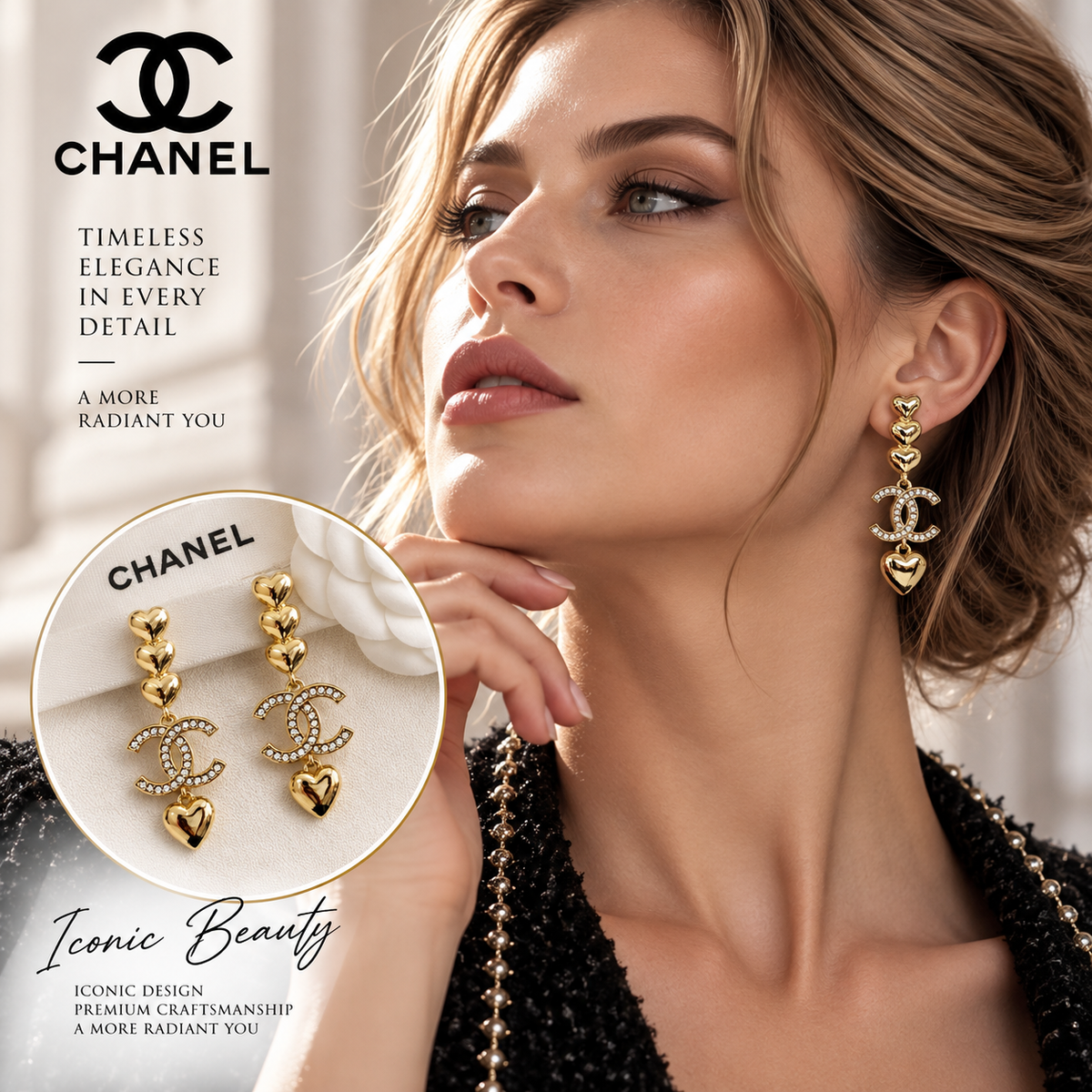 CHANEL P75 Crystal Double-C Vintage Necklace - Tassel Detail