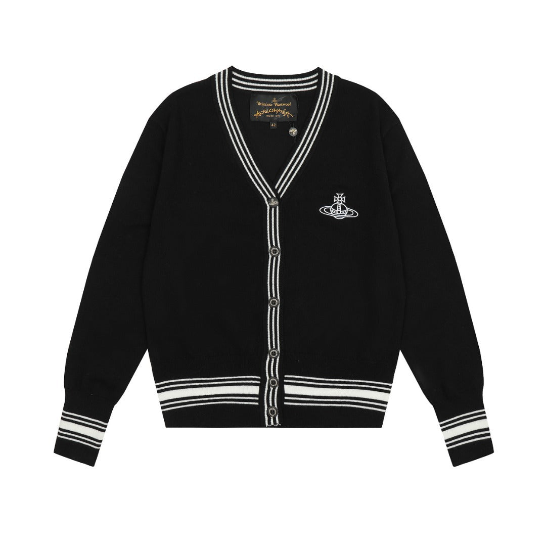Vivienne Westwood Color-block Cotton-Wool Cardigan