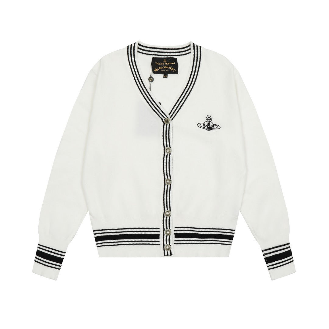 Vivienne Westwood Color-block Cotton-Wool Cardigan