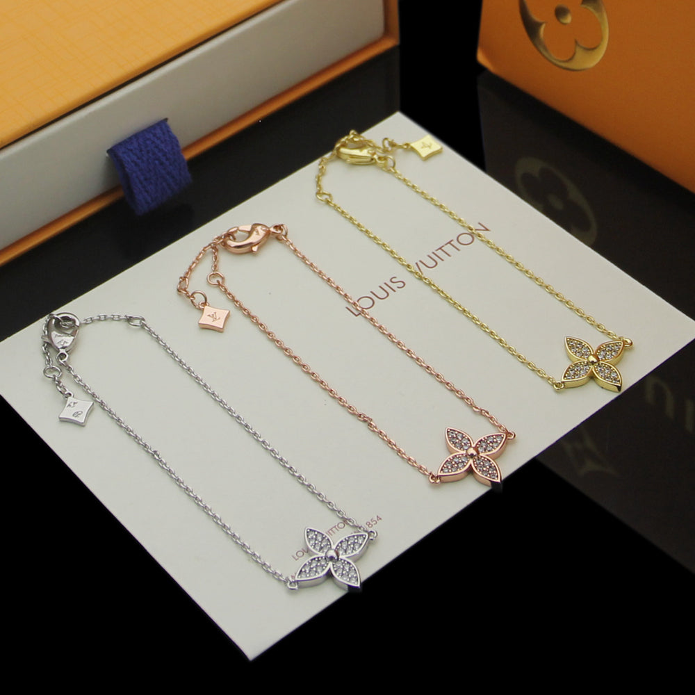 Crystal Four-Leaf Clover Bracelet