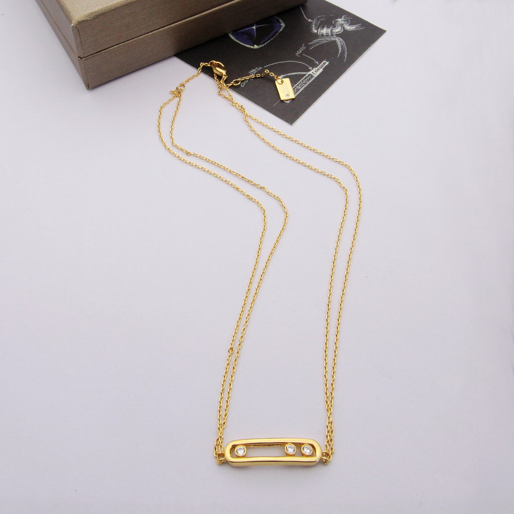 MESSIKA Crystal 18K Gold Necklace