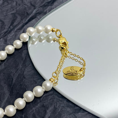 Vivienne Westwood Minimalist Pearl Necklace