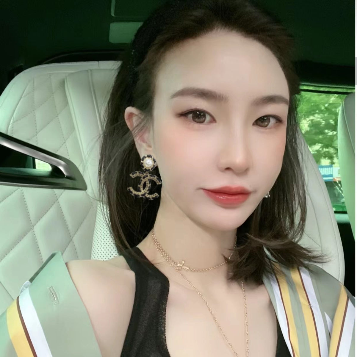 CHANEL Pearl Earrings