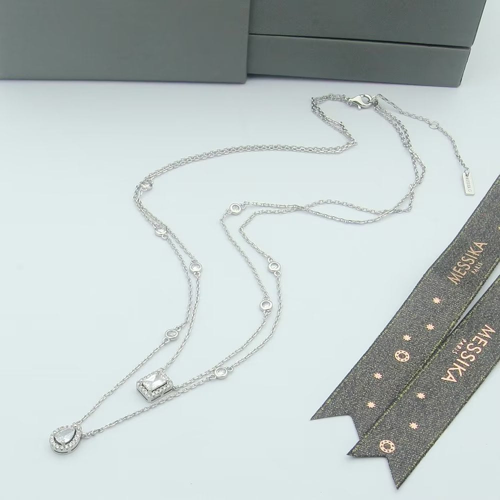 MESSIKA Crystal Gold-Tone Silver-Tone Rose Gold-Tone Necklace