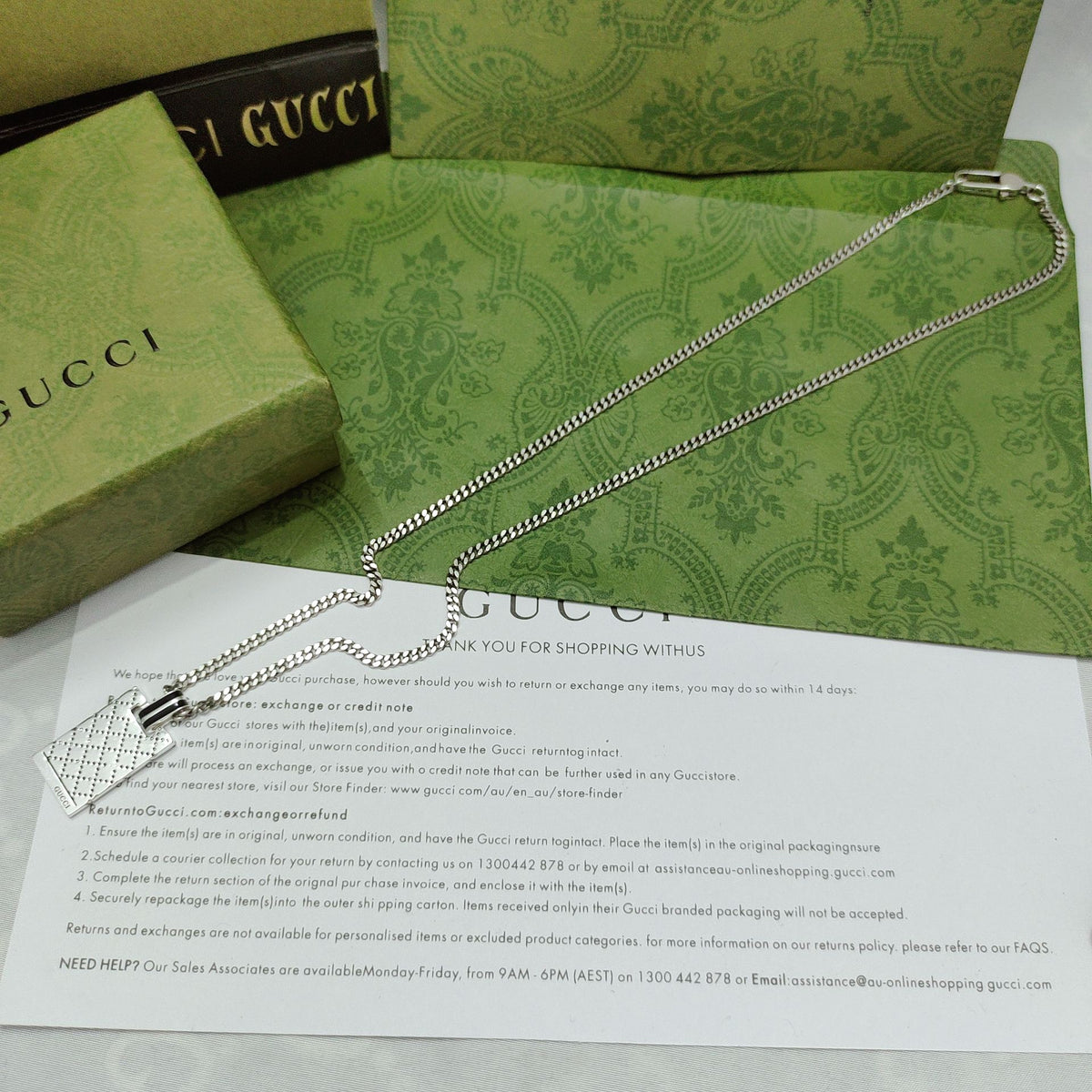 GUCCI Enamel Vintage Necklace
