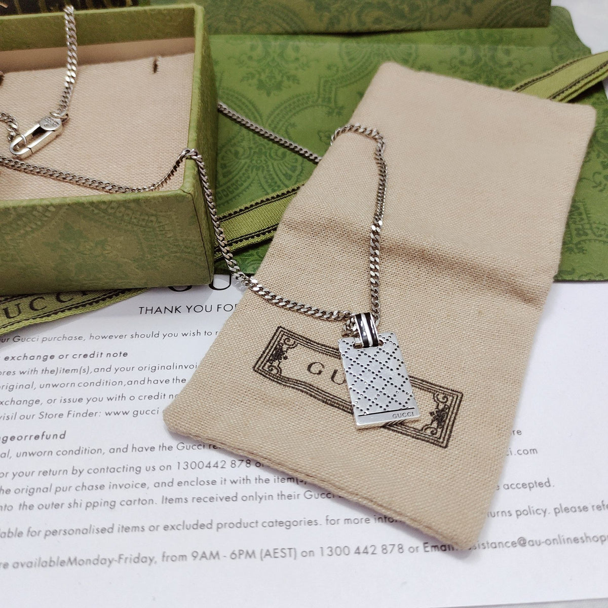 GUCCI Enamel Vintage Necklace