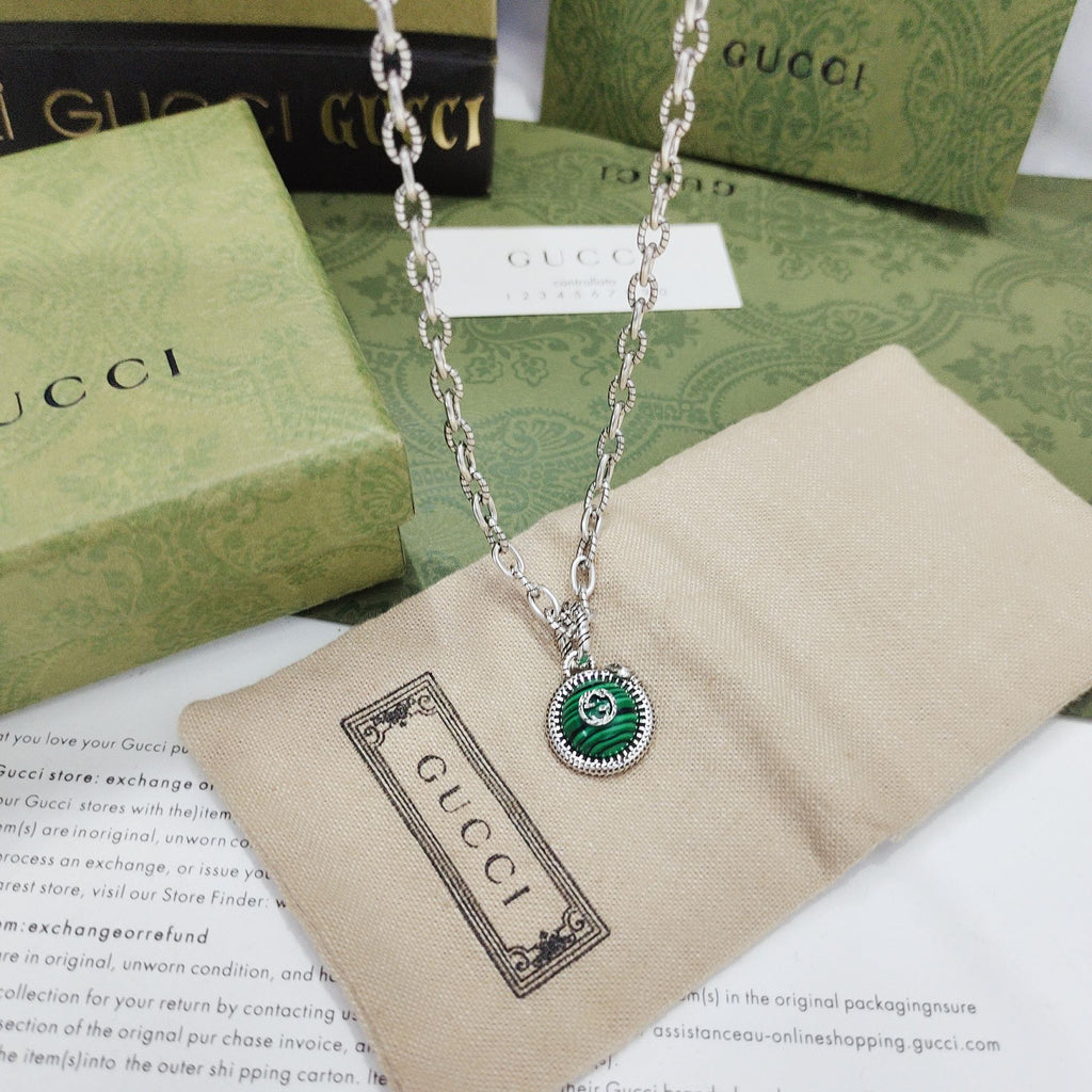GUCCI Turquoise Interlocking-G Necklace