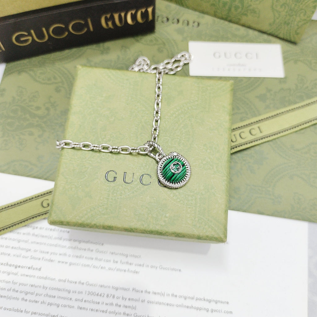 GUCCI Turquoise Interlocking-G Necklace