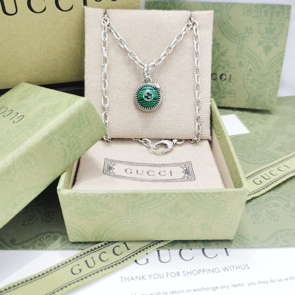 GUCCI Turquoise Interlocking-G Necklace