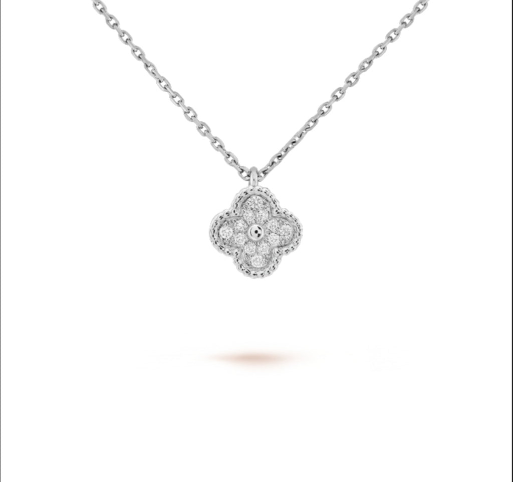 Crystal Four-Leaf Clover Necklace