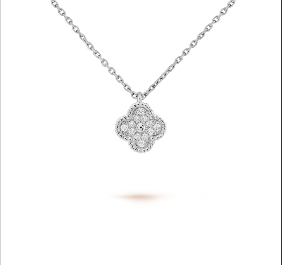 Crystal Four-Leaf Clover Necklace