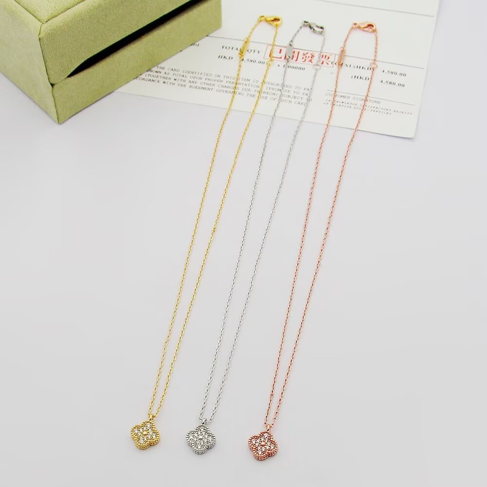 Crystal Four-Leaf Clover Necklace
