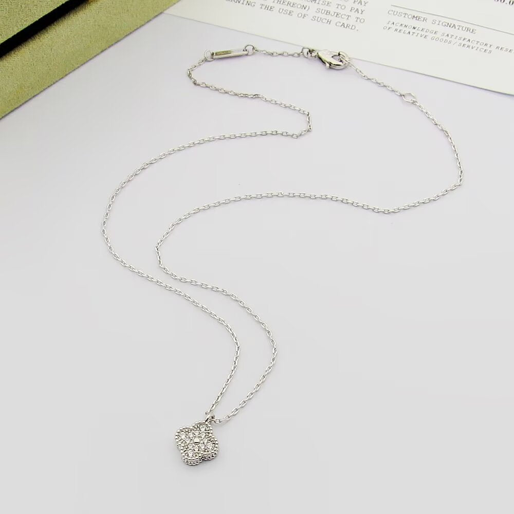 Crystal Four-Leaf Clover Necklace