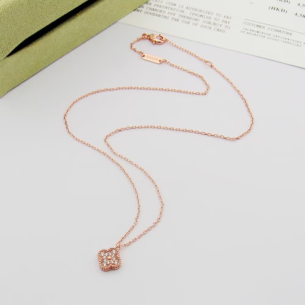 Crystal Four-Leaf Clover Necklace