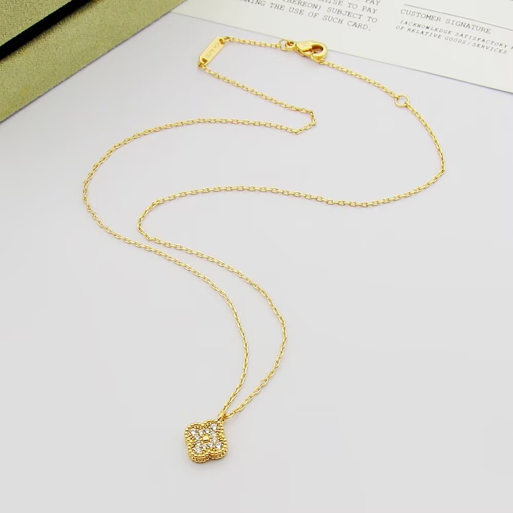 Crystal Four-Leaf Clover Necklace