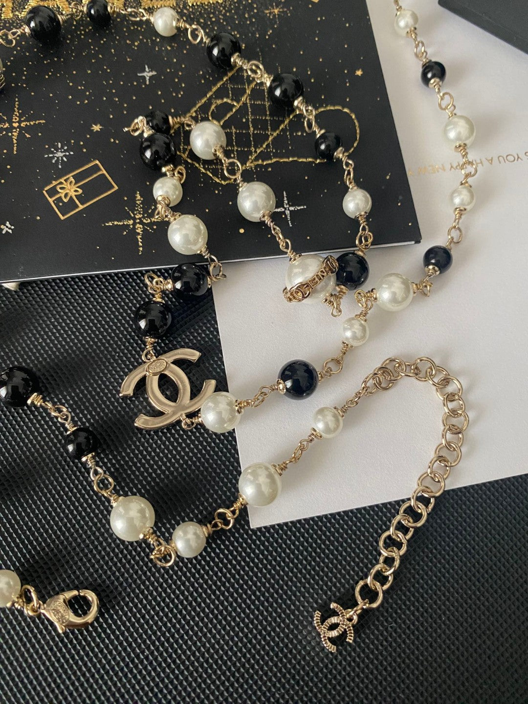 CHANEL Pearl Long Necklace