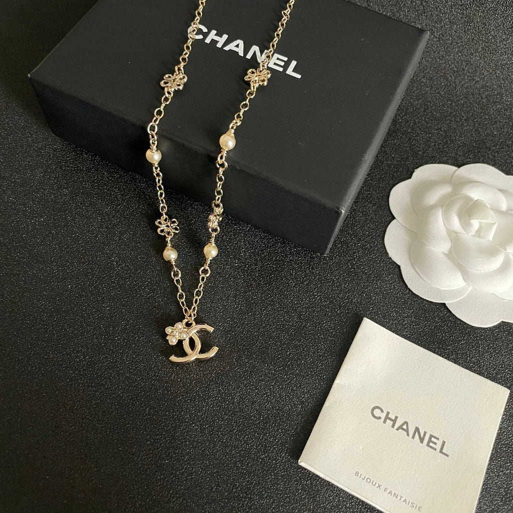 CHANEL P85 Pearl Double-C Necklace