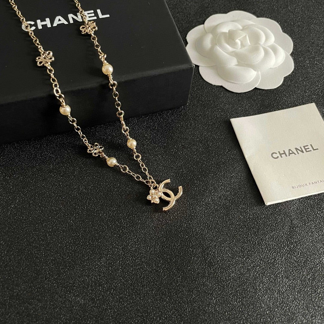 CHANEL P85 Pearl Double-C Necklace