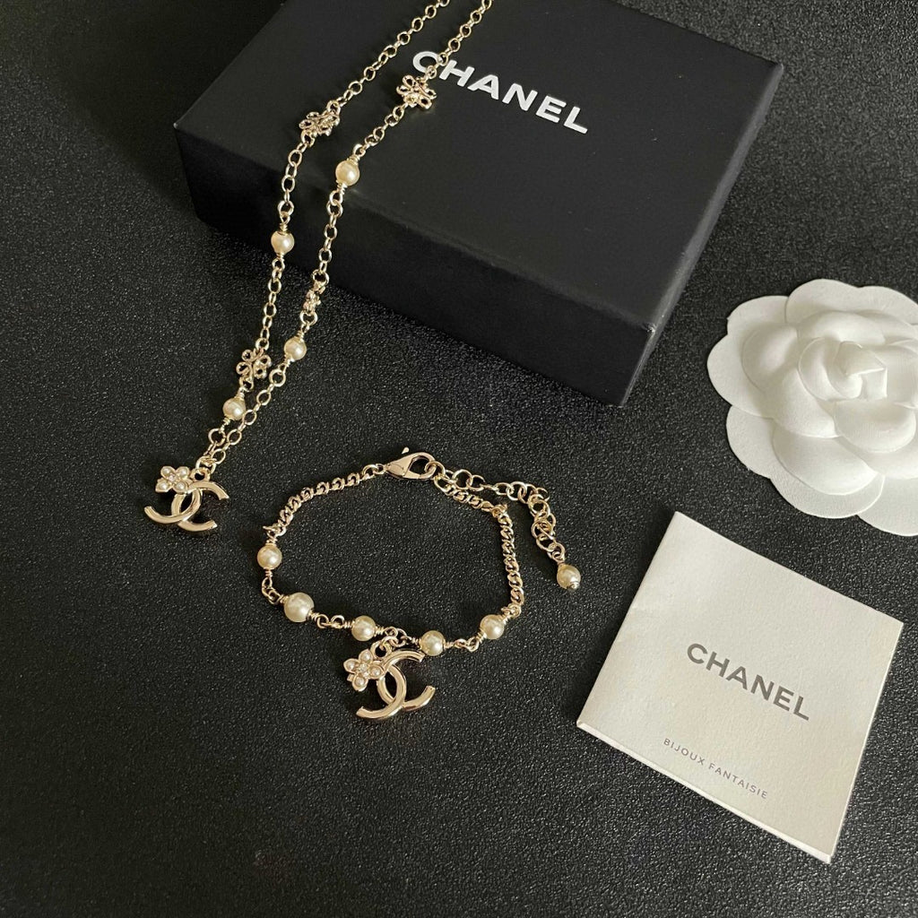 CHANEL P85 Pearl Double-C Necklace