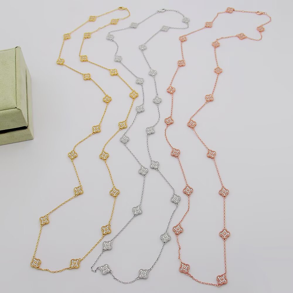 VAN CLEEF & ARPELS Crystal Four-Leaf Clover Bracelet