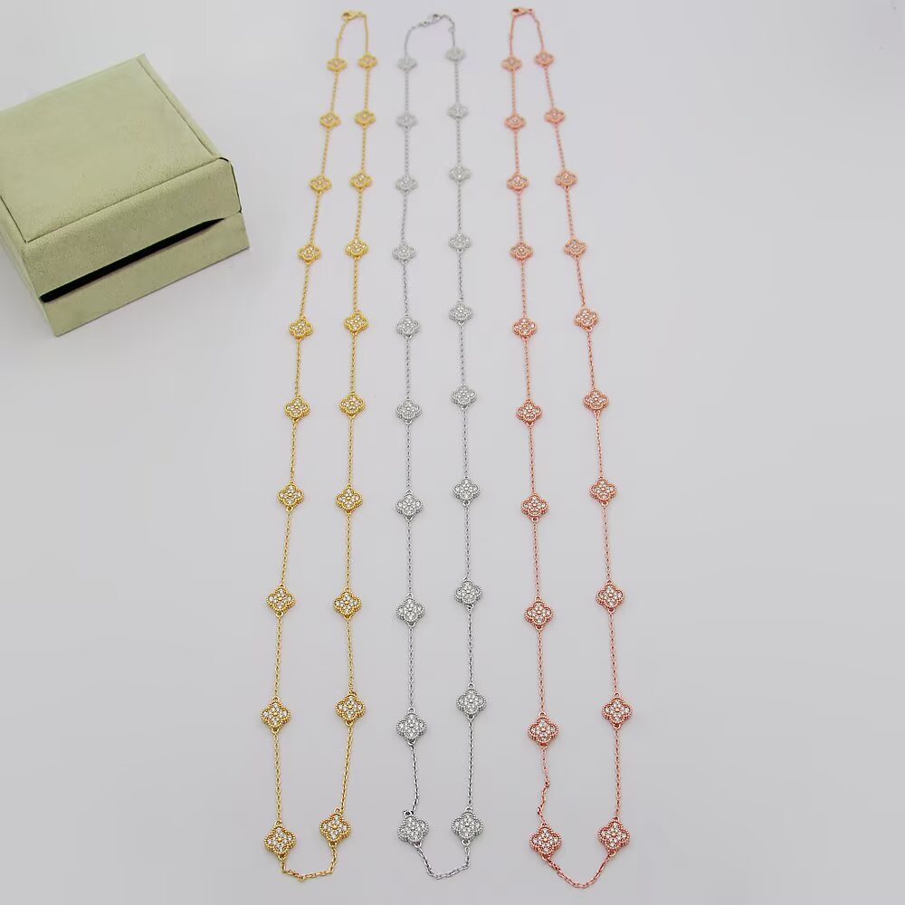 VAN CLEEF & ARPELS Crystal Four-Leaf Clover Bracelet
