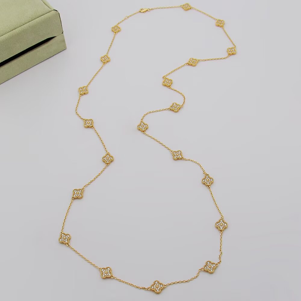 VAN CLEEF & ARPELS Crystal Four-Leaf Clover Bracelet