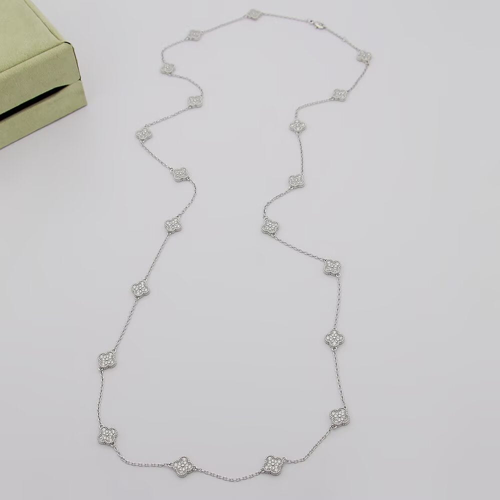 VAN CLEEF & ARPELS Crystal Four-Leaf Clover Bracelet