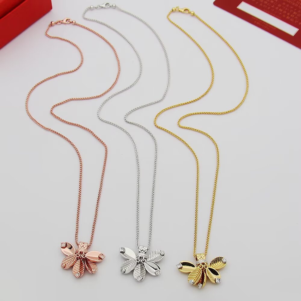 CARTIER Crystal Gold-Tone Necklace