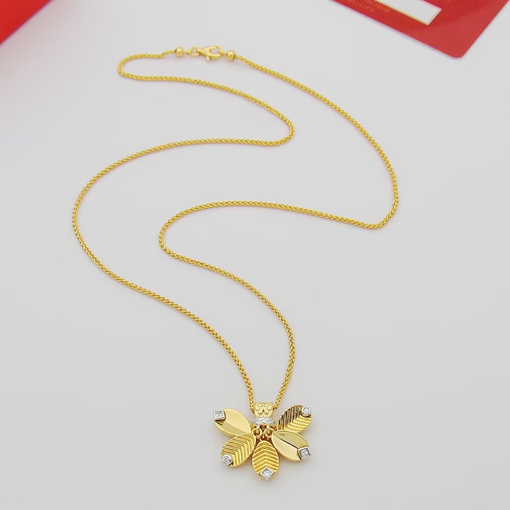 CARTIER Crystal Gold-Tone Necklace