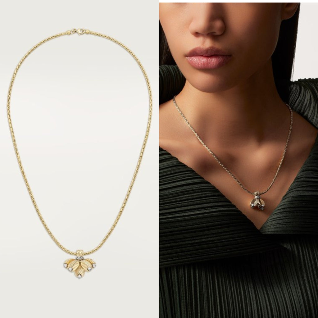 CARTIER Crystal Gold-Tone Necklace