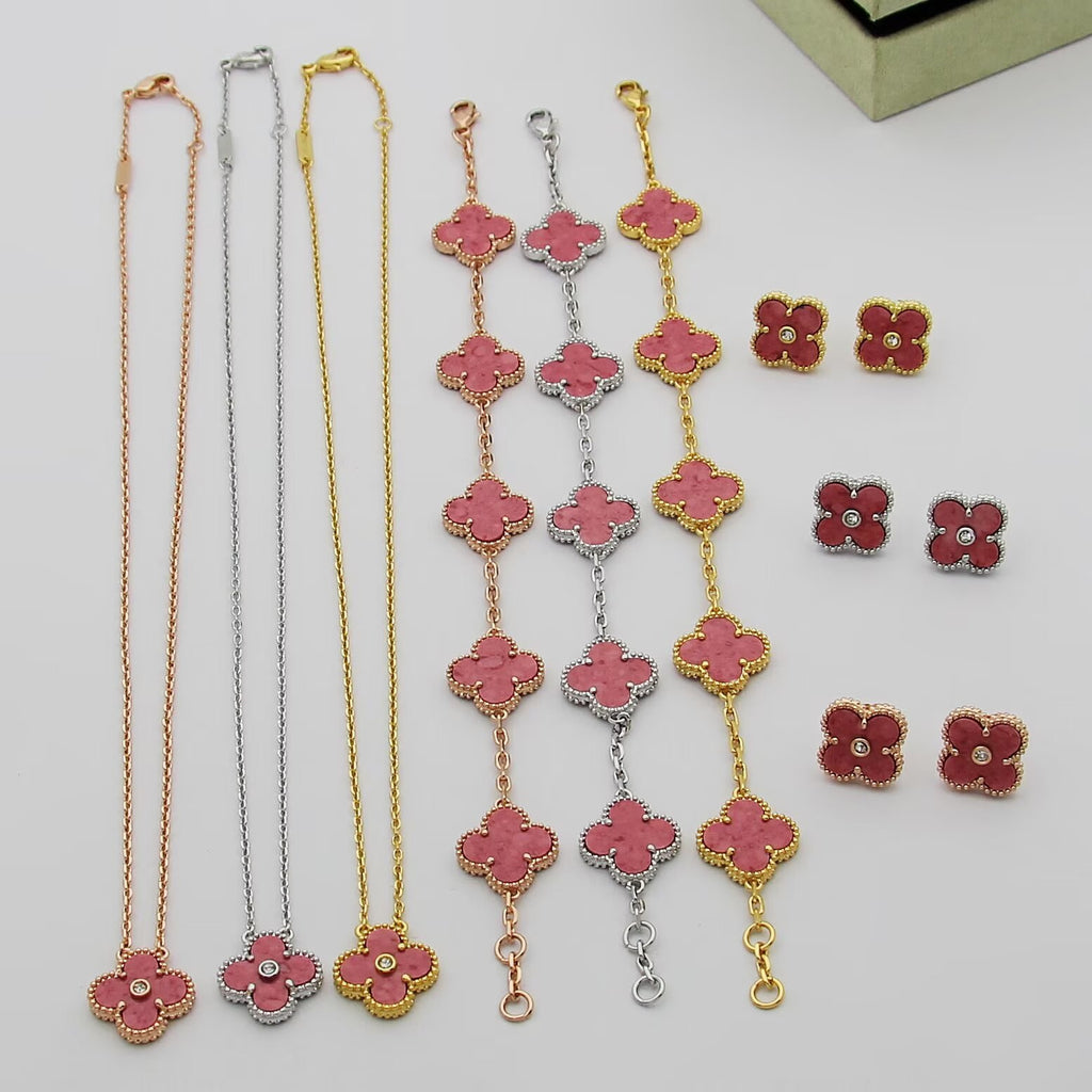 Crystal Four-Leaf Clover Earrings