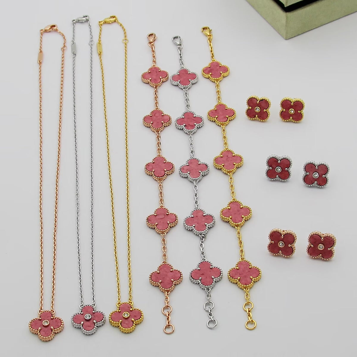 Crystal Four-Leaf Clover Earrings