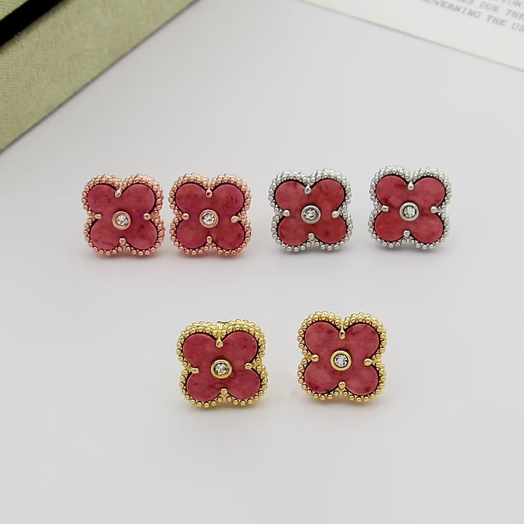 Crystal Four-Leaf Clover Earrings