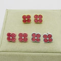 Crystal Four-Leaf Clover Earrings