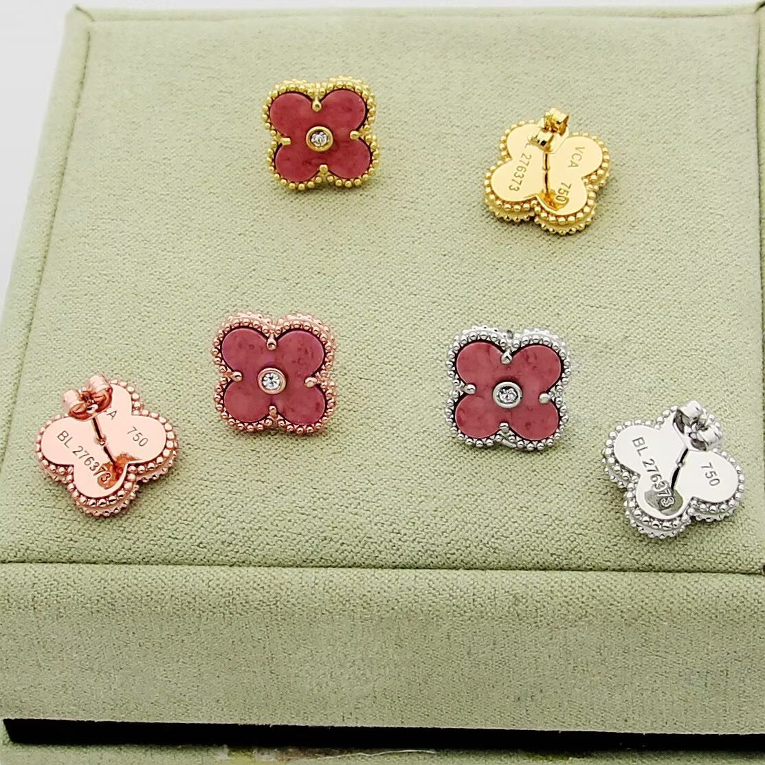 Crystal Four-Leaf Clover Earrings
