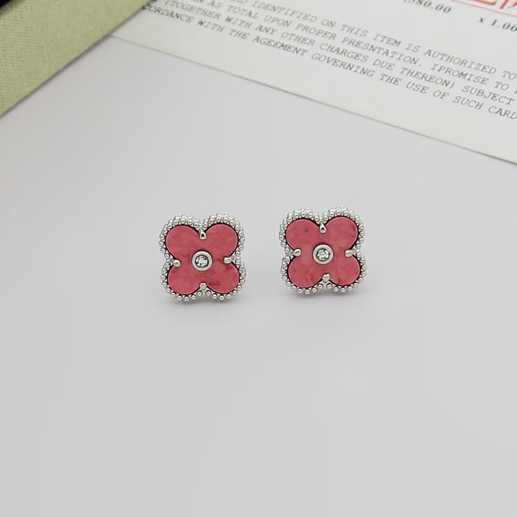 Crystal Four-Leaf Clover Earrings
