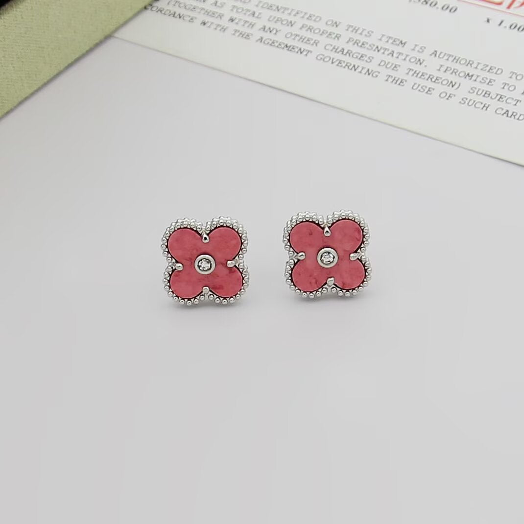 Crystal Four-Leaf Clover Earrings