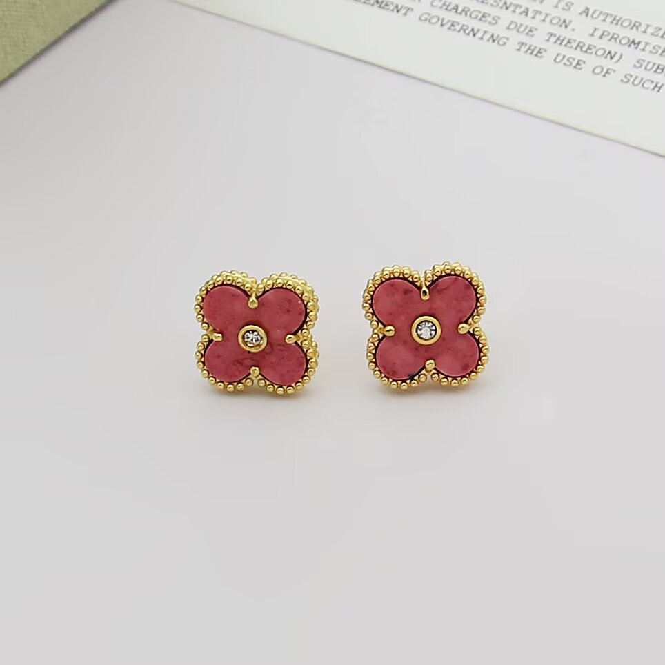 Crystal Four-Leaf Clover Earrings